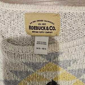 Roebuck & Co. Women's Sweater - Cream, Gray, Yellow